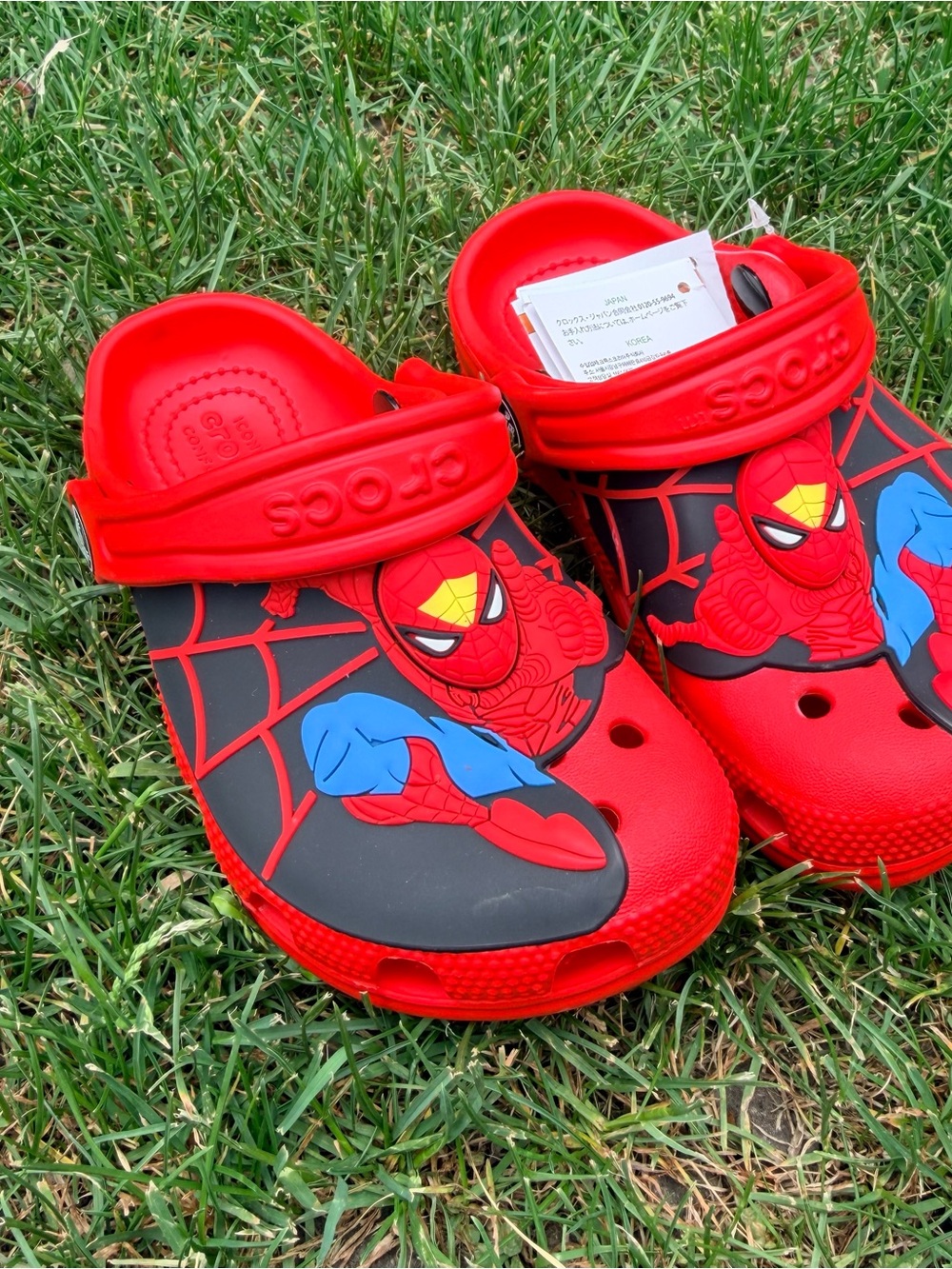CROCS Red and Black Spider-Man Kids Clogs